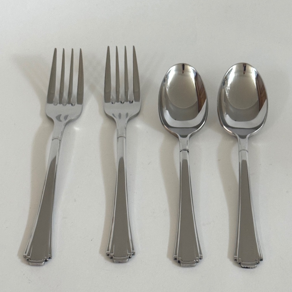 Vintage Towle Empire Supreme 18/8 Stainless Japan 4 Pc Salad Fork Spoon Lot